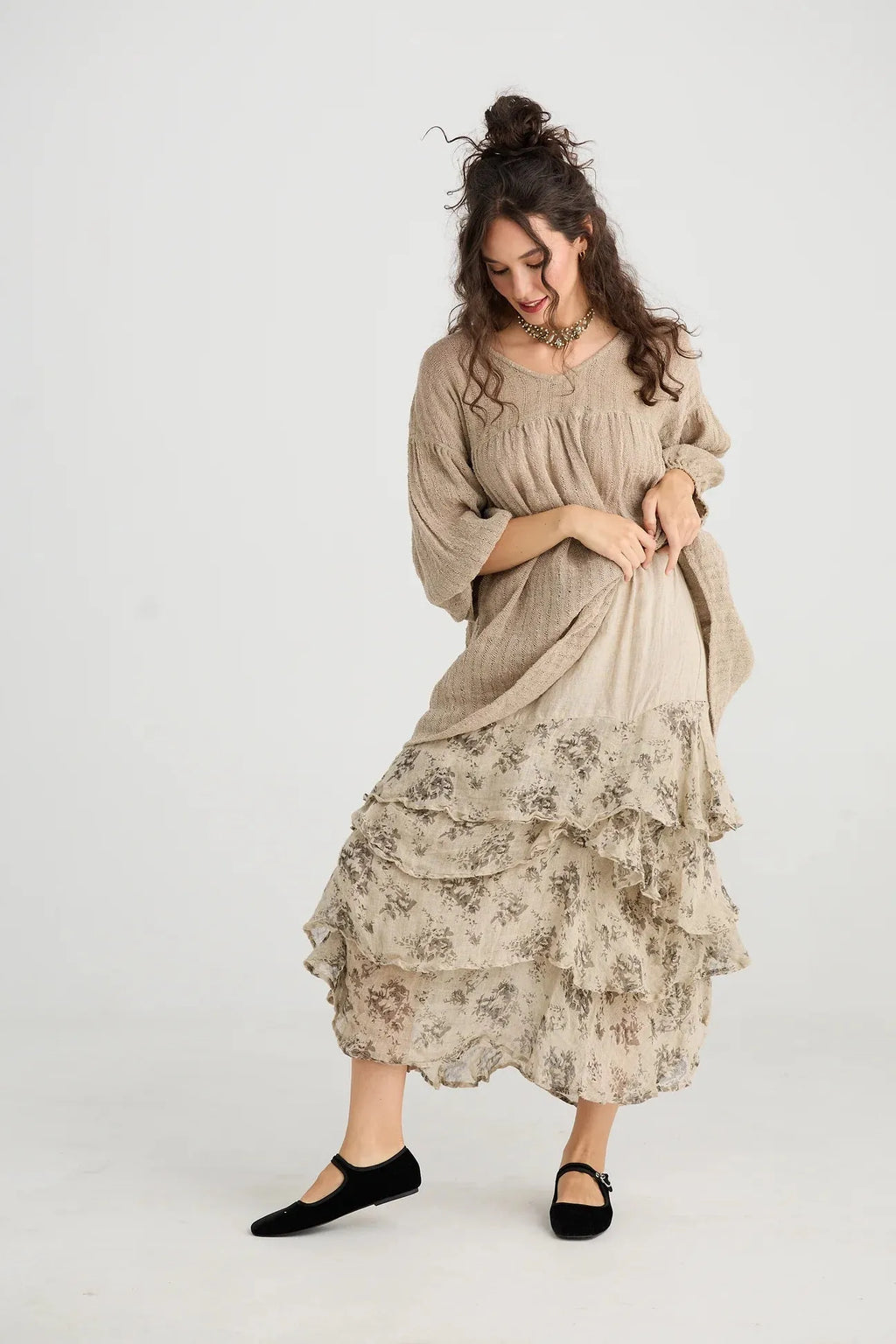  Miss rose sister violet Angelica Linen gauze floral skirt. - Stay Wild Collective  