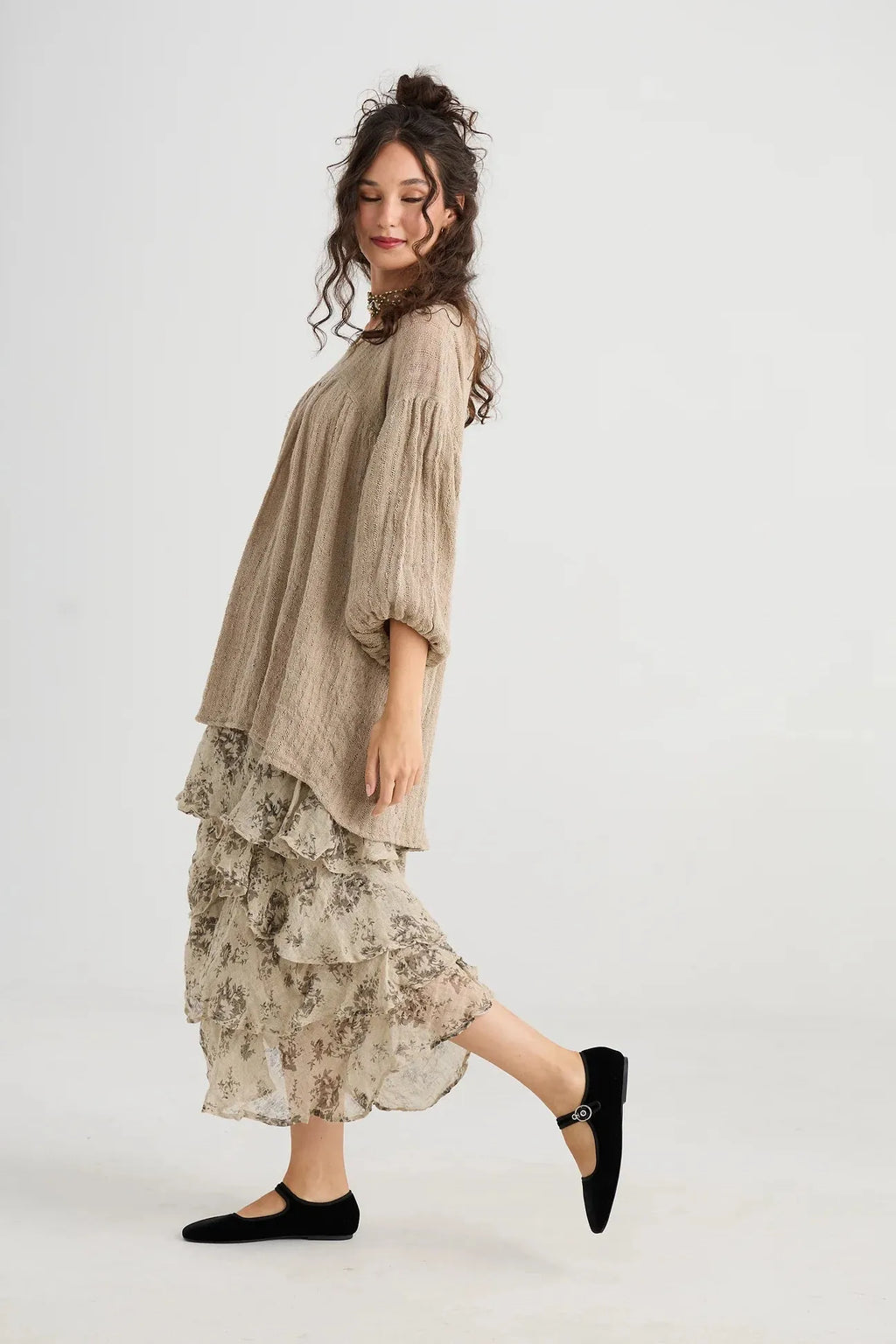  Miss rose sister violet Angelica Linen gauze floral skirt. - Stay Wild Collective  
