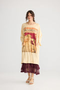  Miss roses sister violet Layla Tshirt cotton Art Nouveau dress. Cherry - Stay Wild Collective  