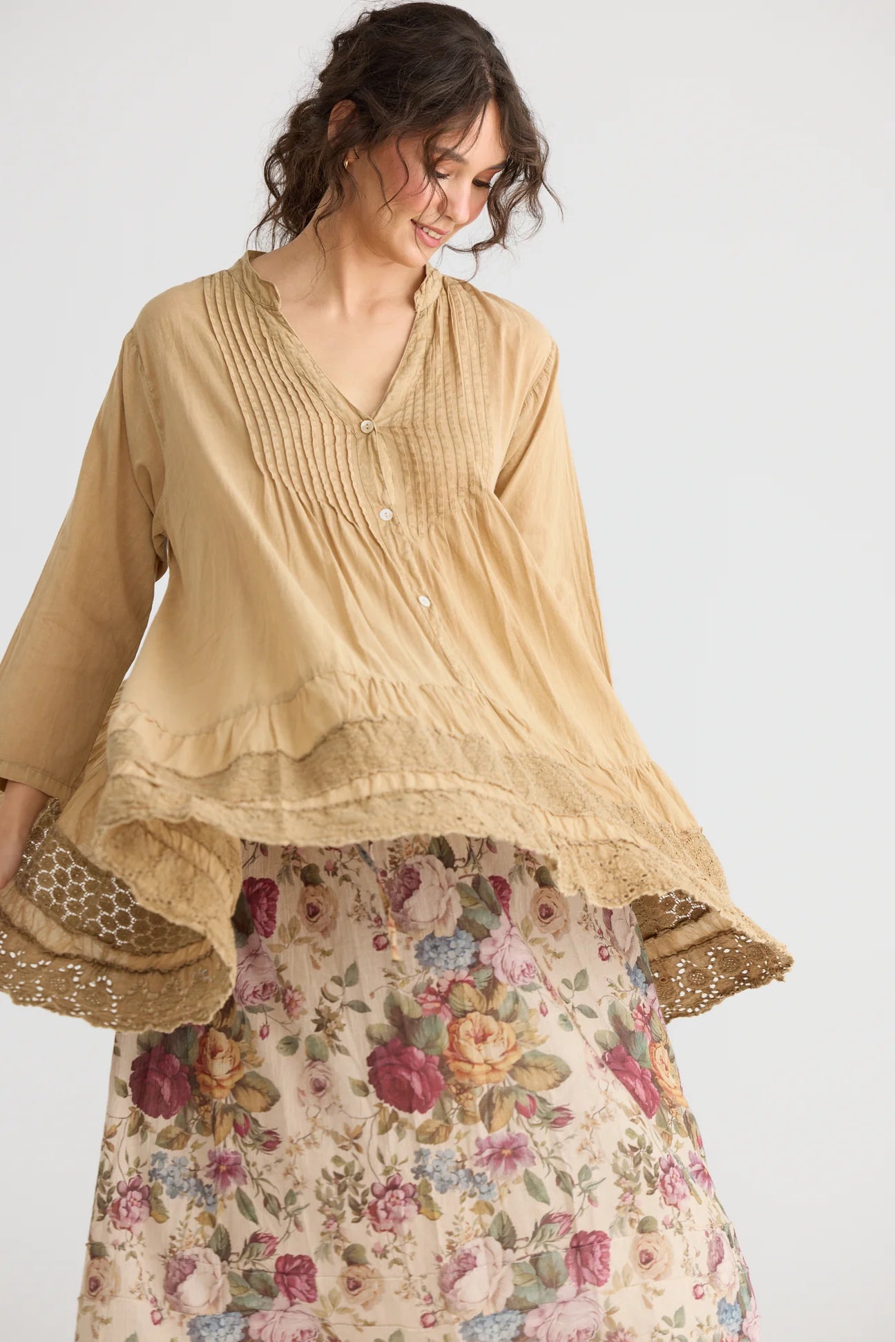  Miss roses sister violet Rosetti cotton floral skirt in Posy Print. - Stay Wild Collective  