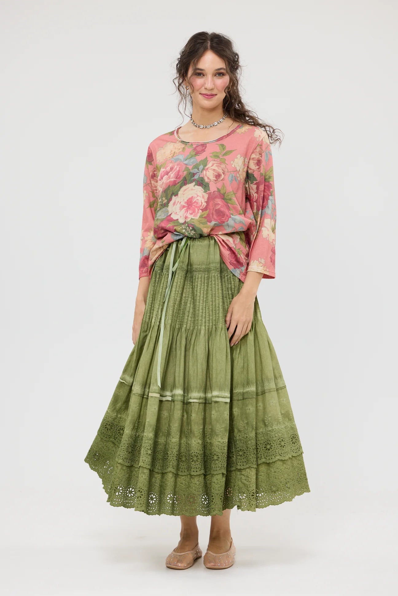  Talk to me in Flowers Tee. Vintage inspired relaxed fit top. Coral bouquet - Stay Wild Collective  