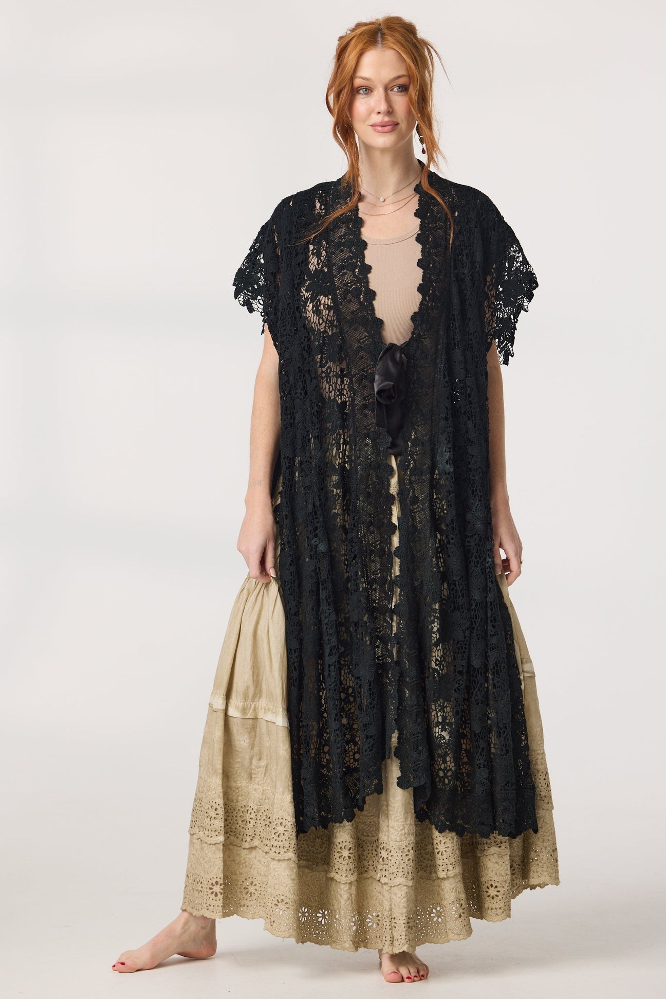 Miss roses sister violet empress lace coat black - Stay Wild Collective