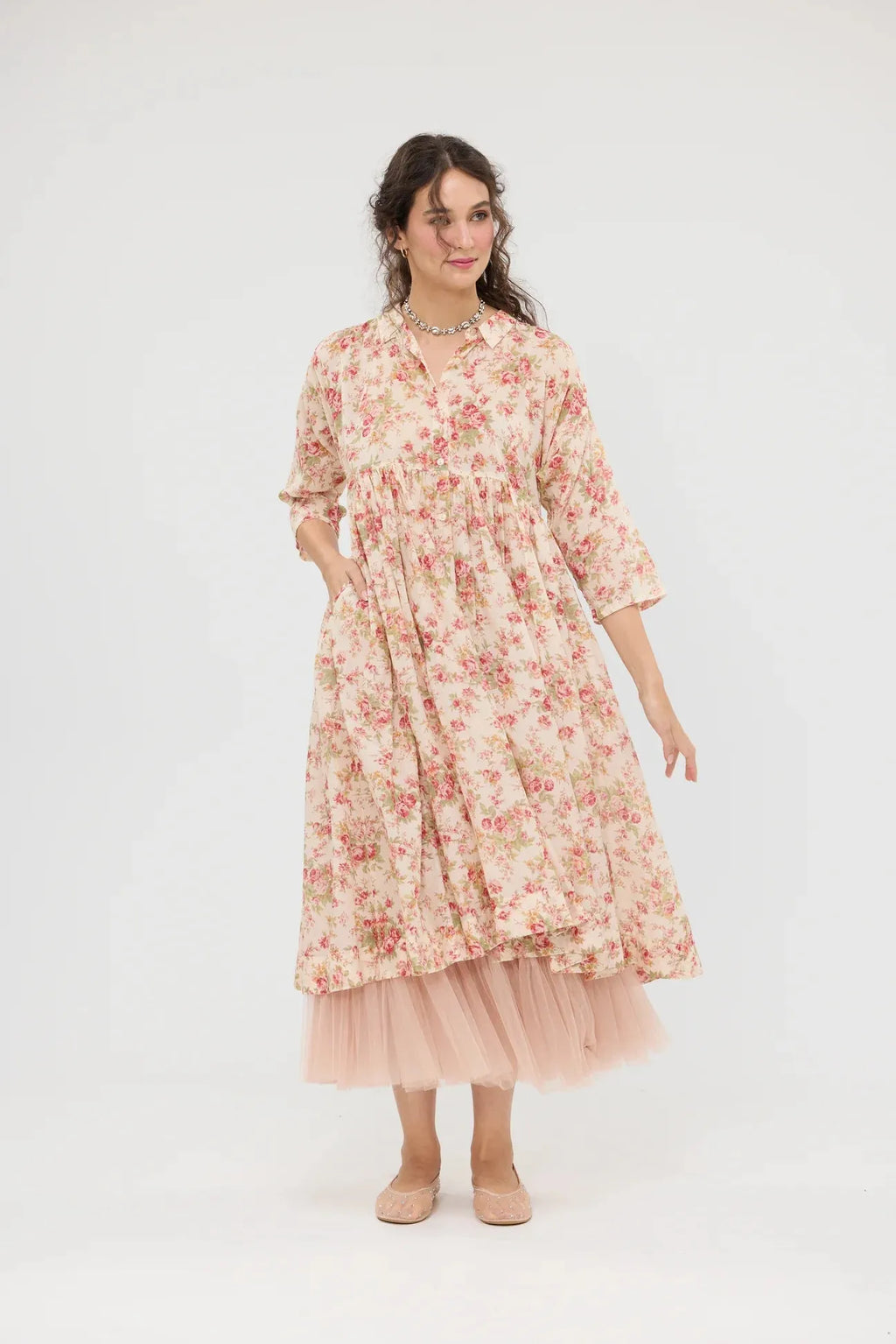  Miss rose sister violet meadowlark cotton dress cream - Stay Wild Collective  