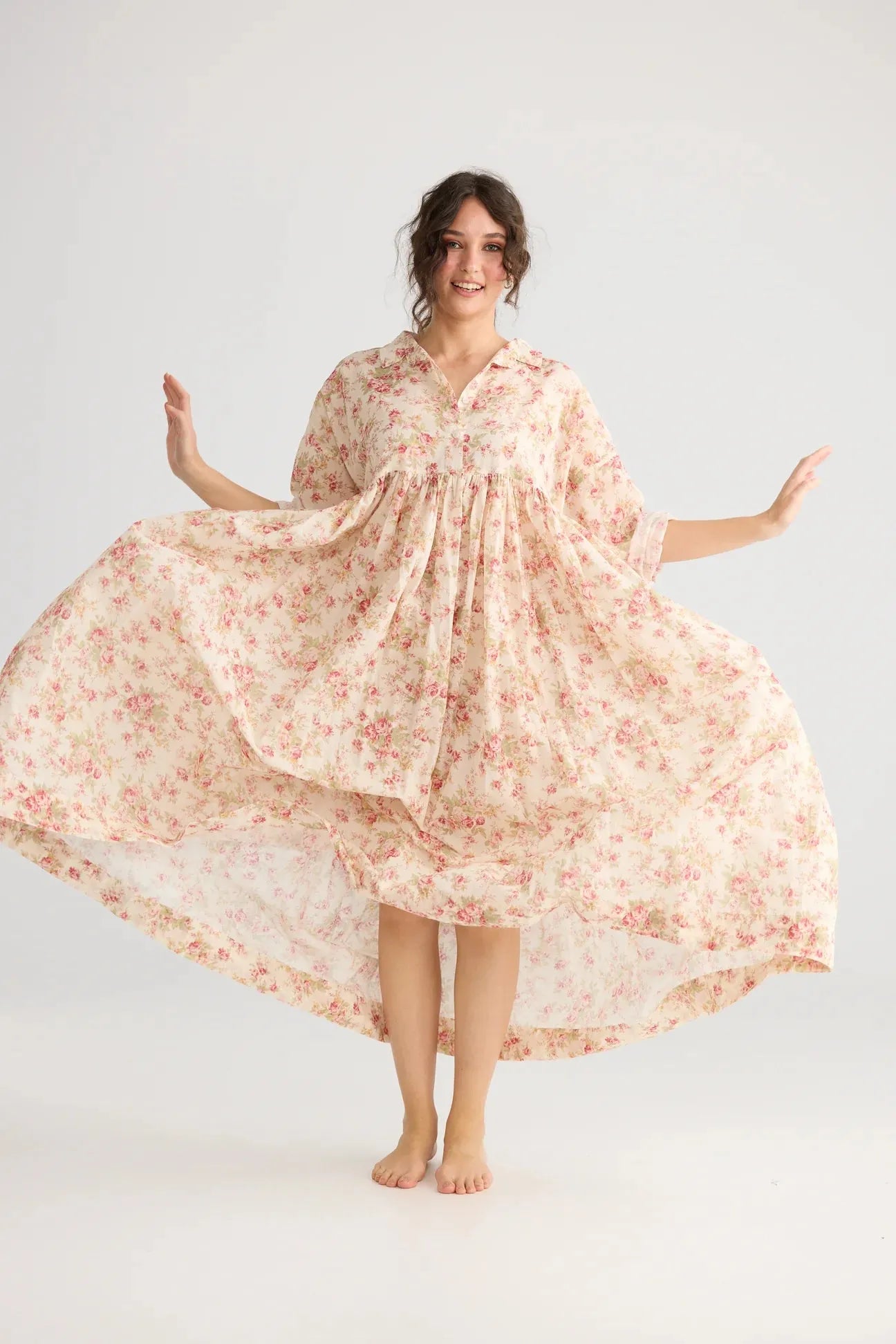  Miss rose sister violet meadowlark cotton dress cream - Stay Wild Collective  
