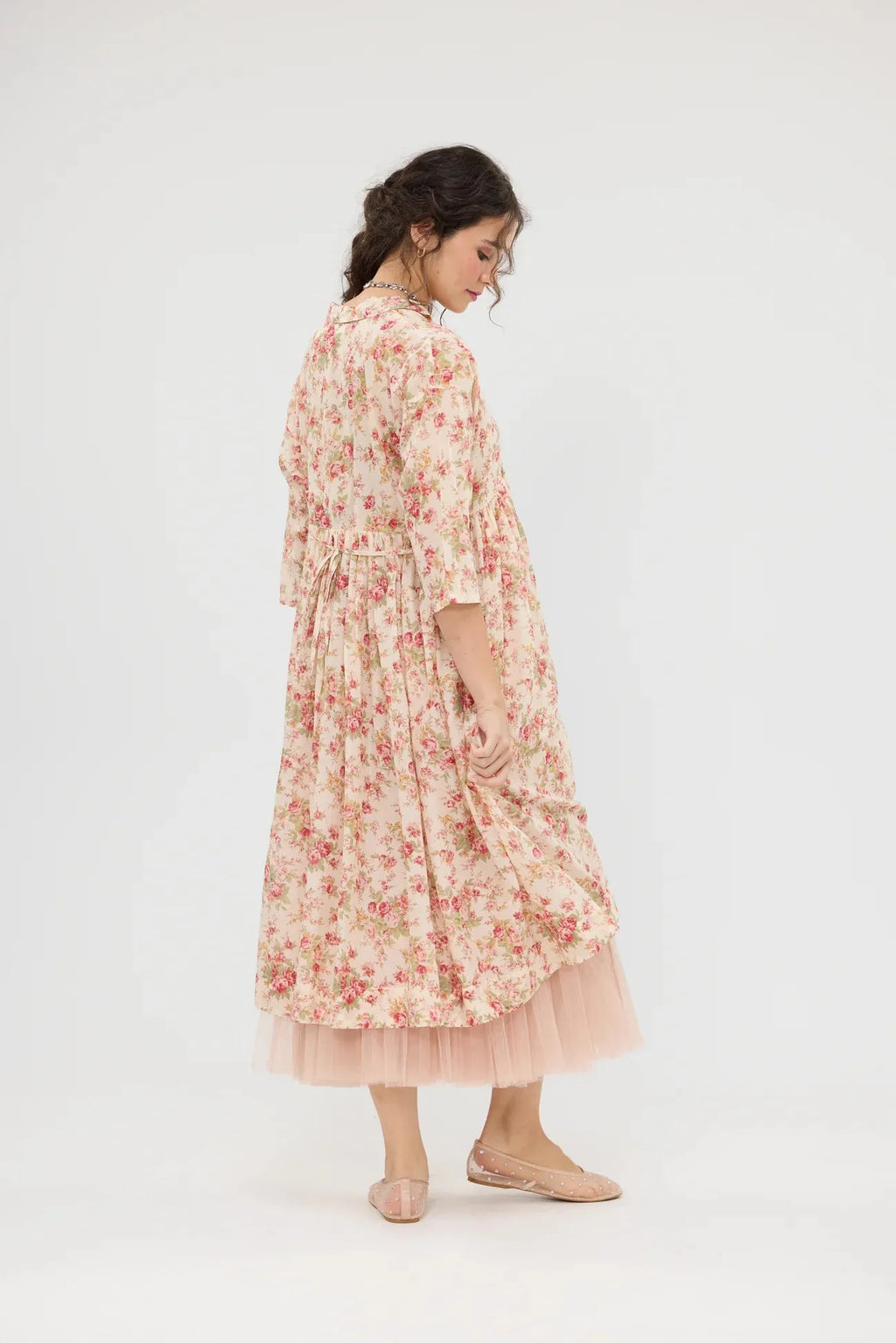  Miss rose sister violet meadowlark cotton dress cream - Stay Wild Collective  