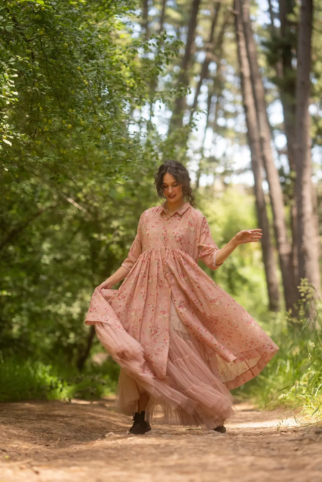  Miss rose sister violet meadowlark cotton dress peachy pink - Stay Wild Collective  