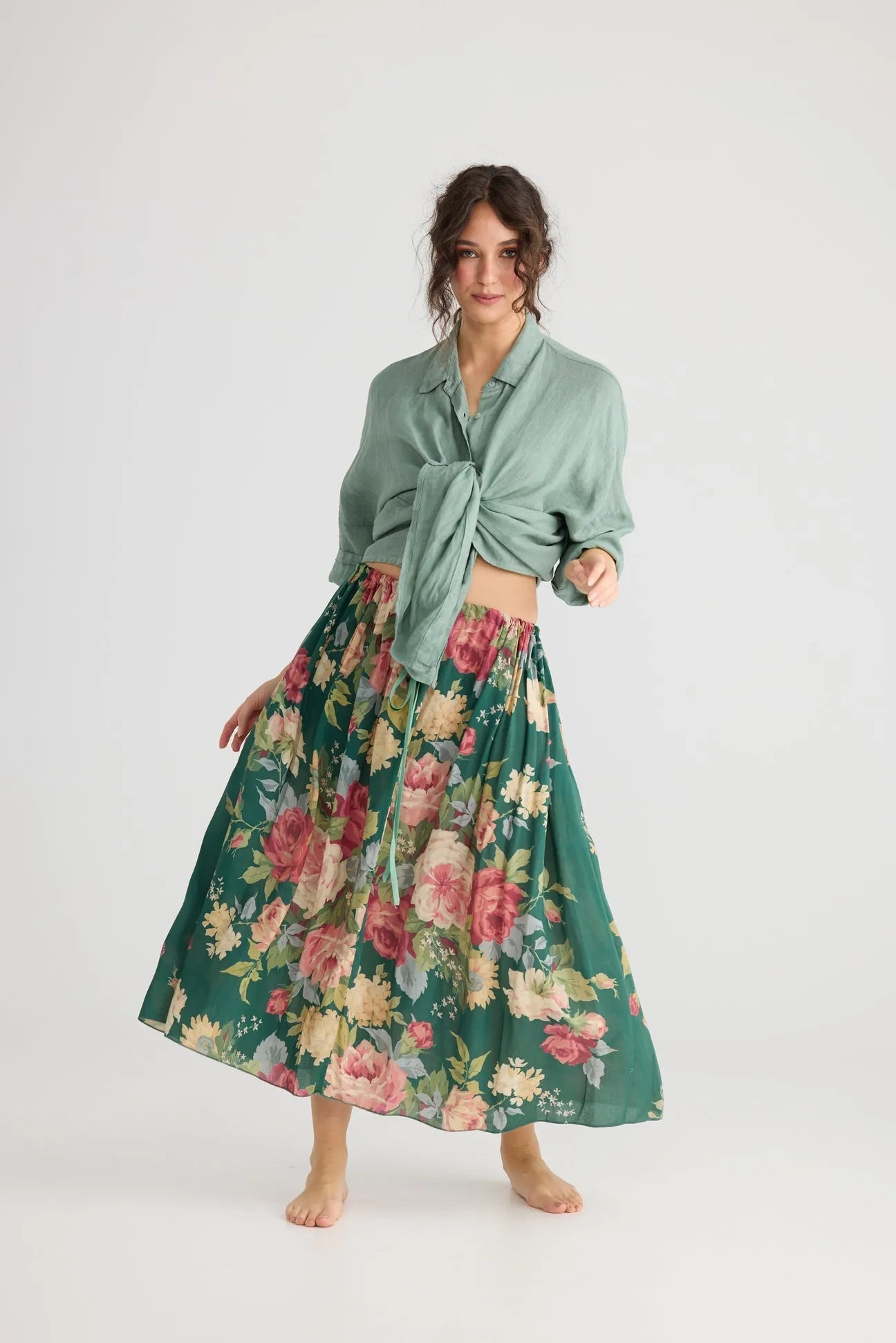  Miss roses sister violet Garland skirt. Shamrock Green - Stay Wild Collective  