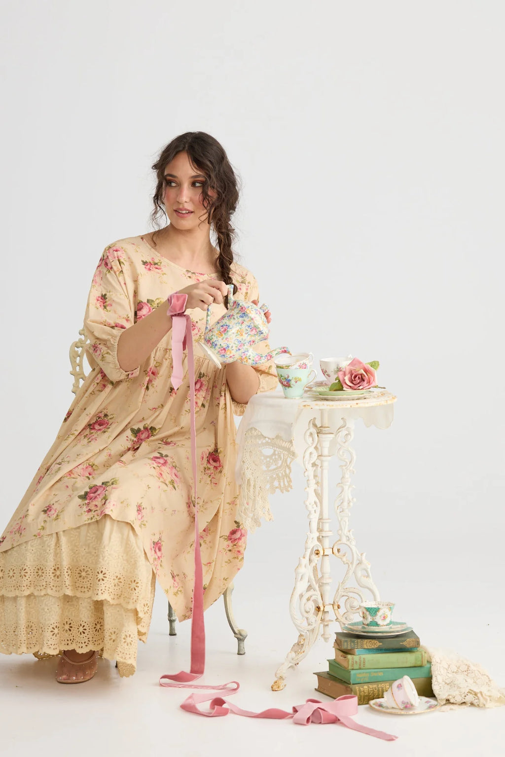  Miss roses sister violet Tamsyn Floral cotton dress. Petite Fleur floral - Stay Wild Collective  