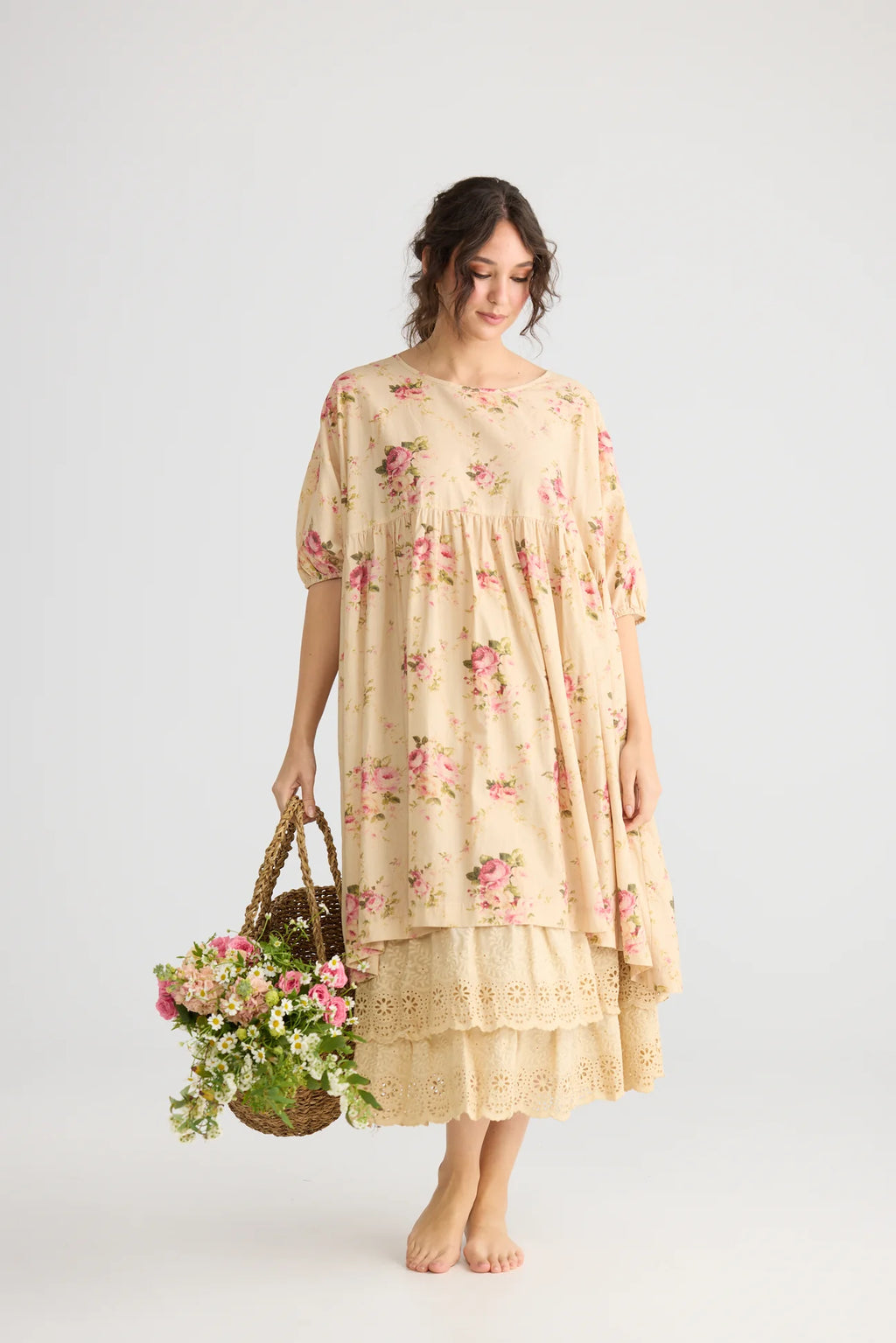  Miss roses sister violet Tamsyn Floral cotton dress. Petite Fleur floral - Stay Wild Collective  