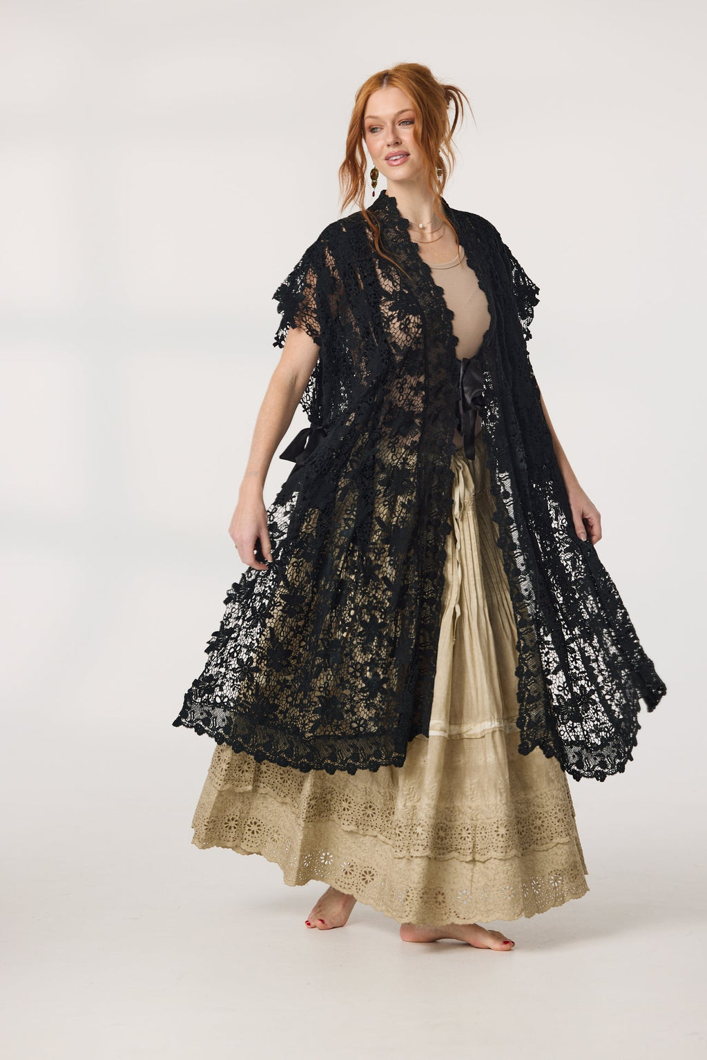 Miss roses sister violet empress lace coat black - Stay Wild Collective