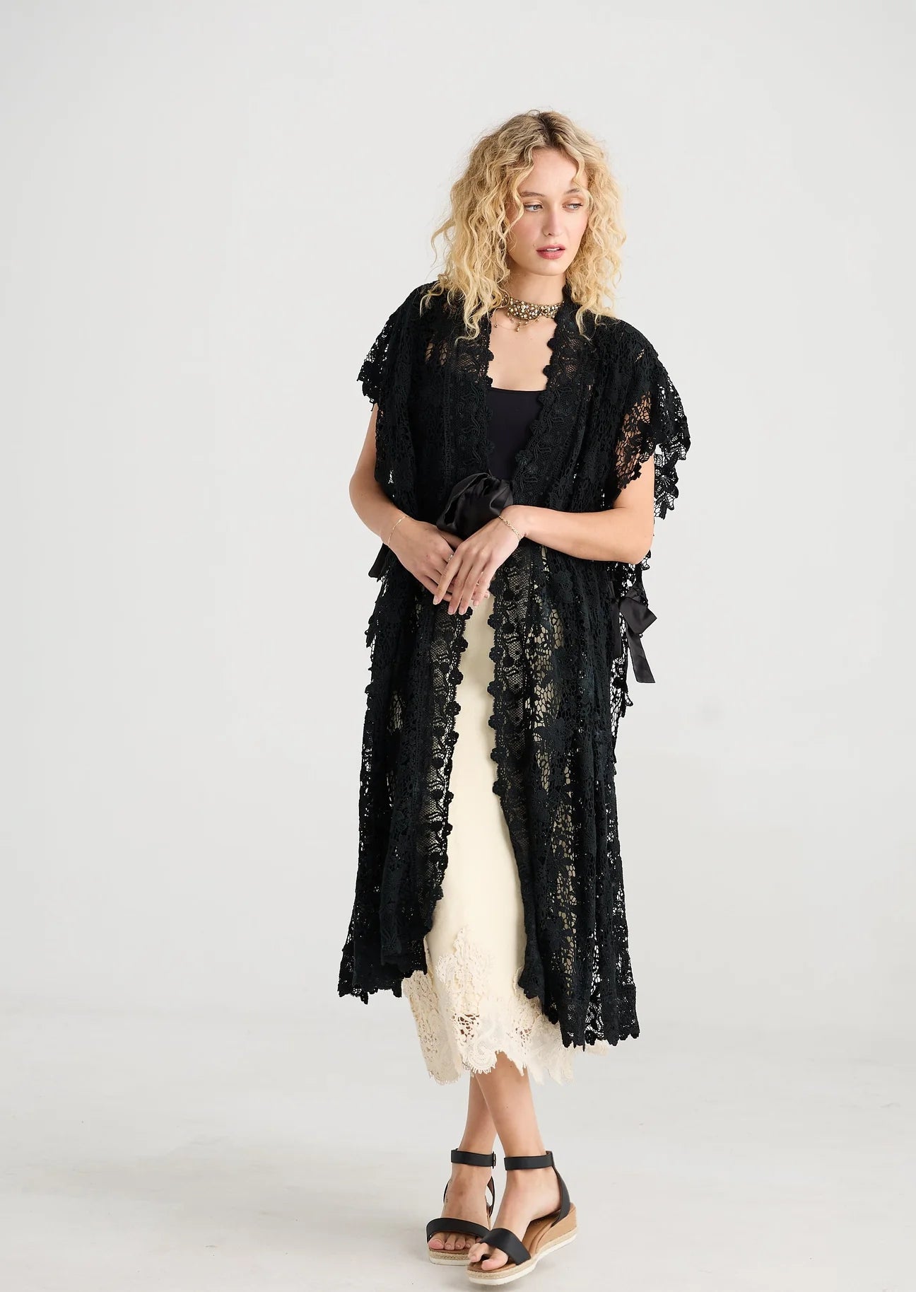  Miss roses sister violet empress lace coat ebony - Stay Wild Collective  