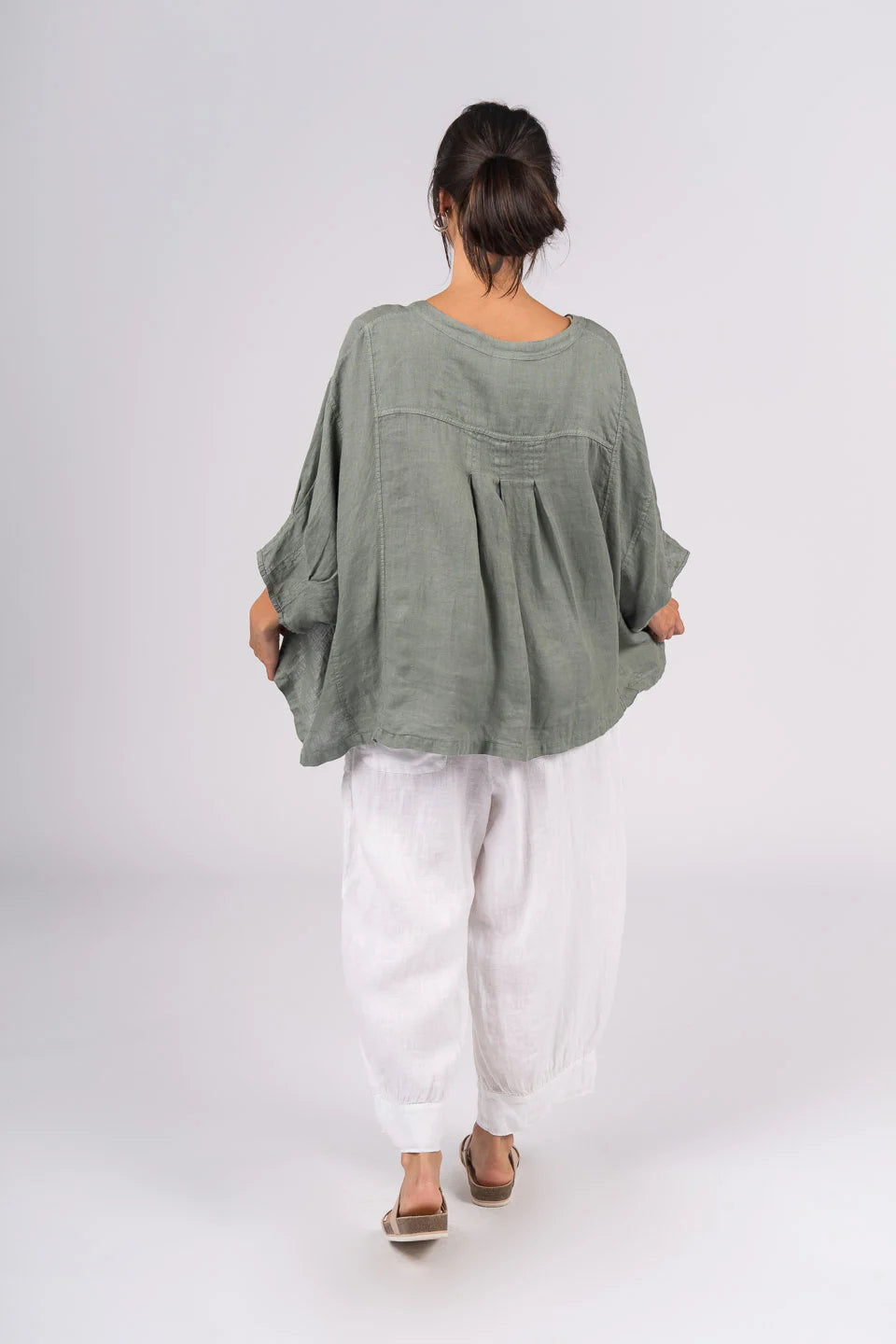   Montaigne Agathe short sleeve linen top - Stay Wild Collective  
