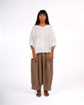   Montaigne Agathe short sleeve linen top - Stay Wild Collective  