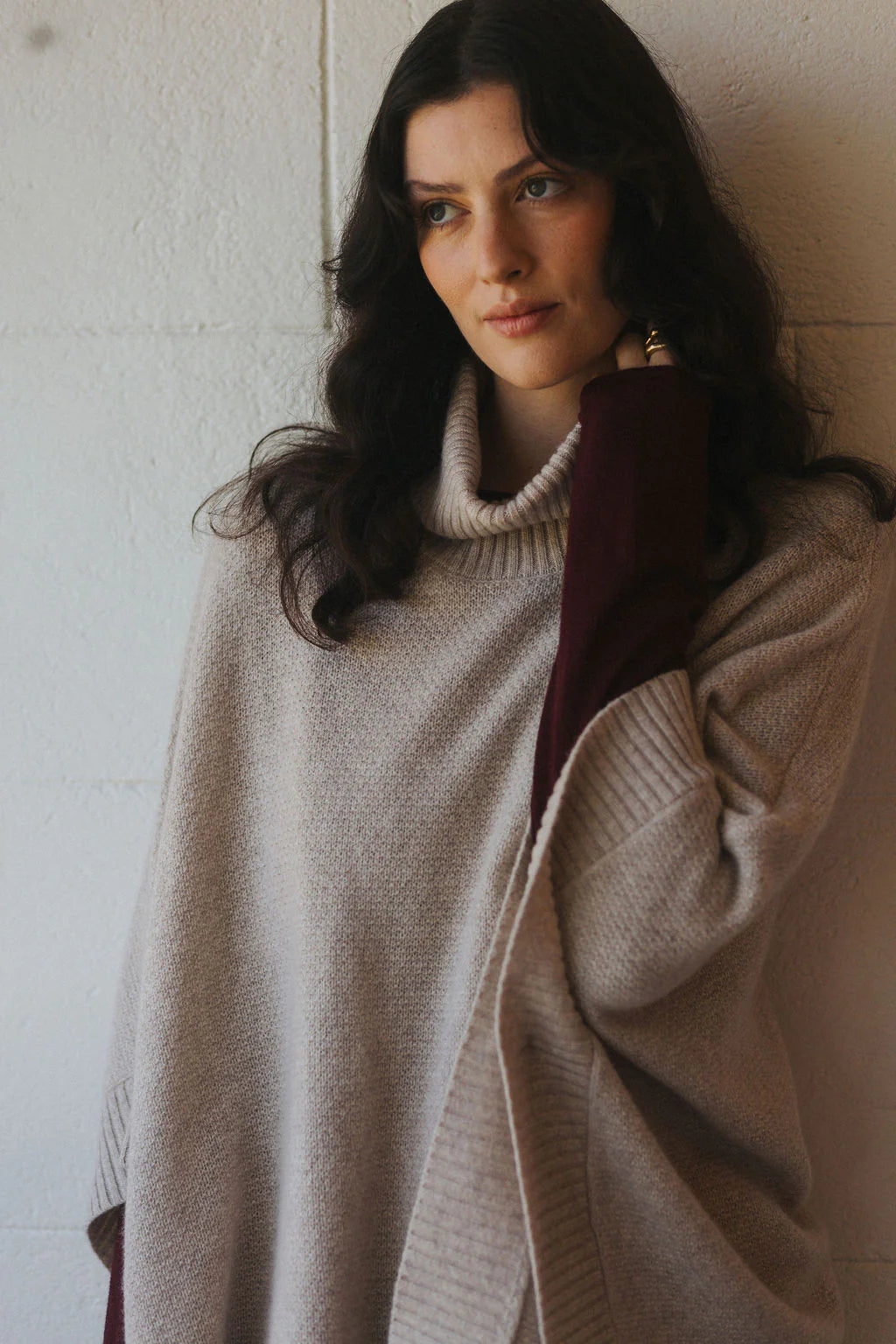   Montaigne Agnes 100% New Zealand lambs wool poncho O/S - Stay Wild Collective  