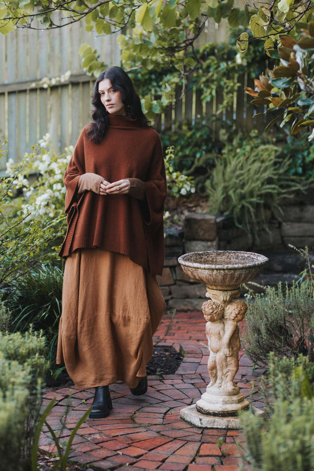   Montaigne Agnes 100% New Zealand lambs wool poncho O/S - Stay Wild Collective  