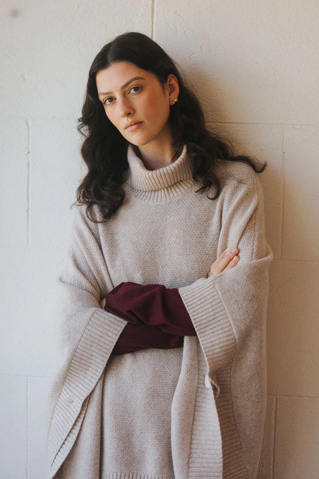   Montaigne Agnes 100% New Zealand lambs wool poncho O/S - Stay Wild Collective  