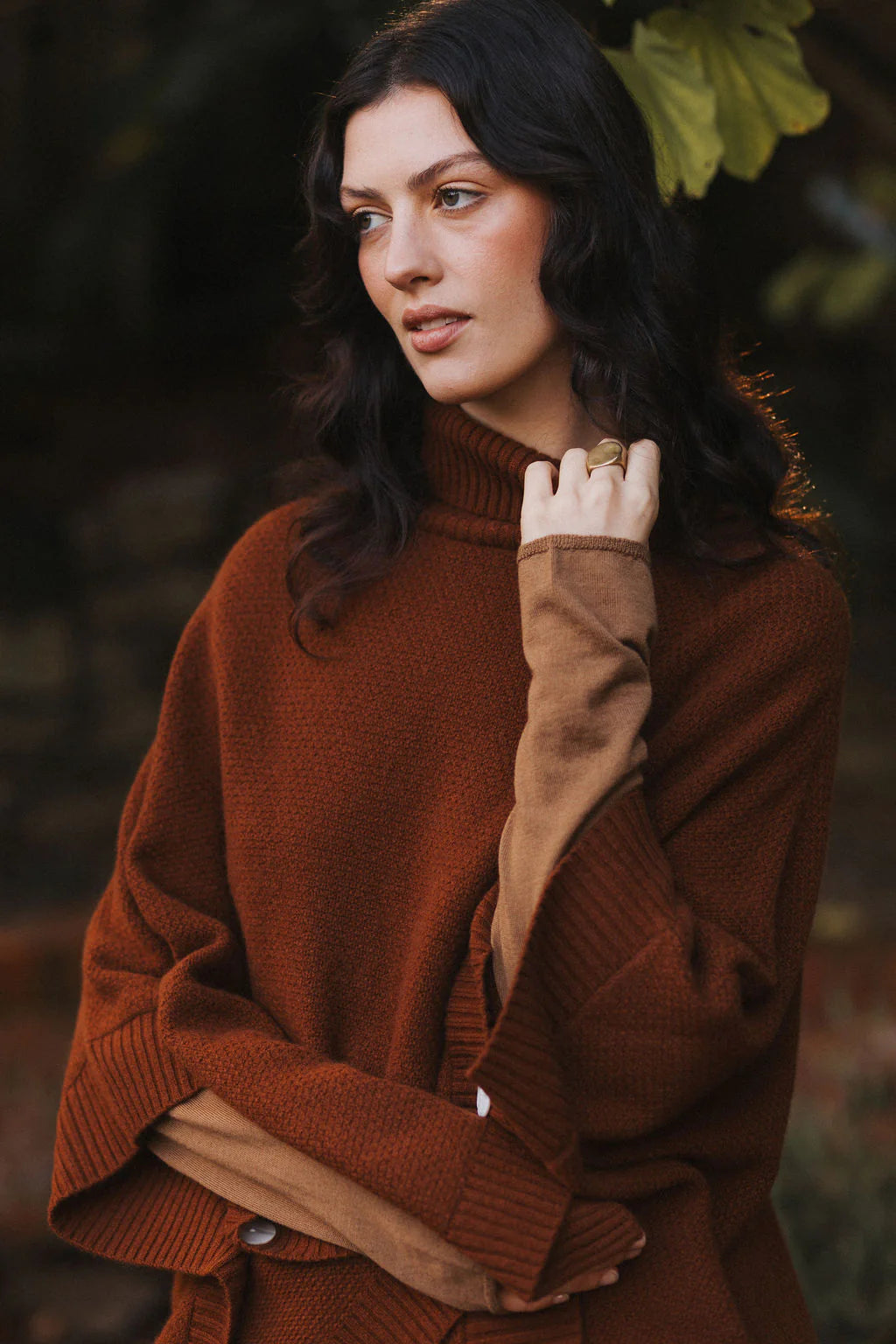   Montaigne Agnes 100% New Zealand lambs wool poncho O/S - Stay Wild Collective  
