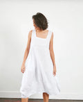 Montaigne Anaïs Linen Pinafore Dress One Size White