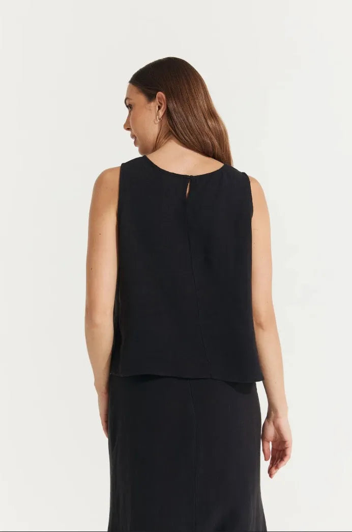 Montaigne Ava Linen Cami Top - Stay Wild Collective  Top