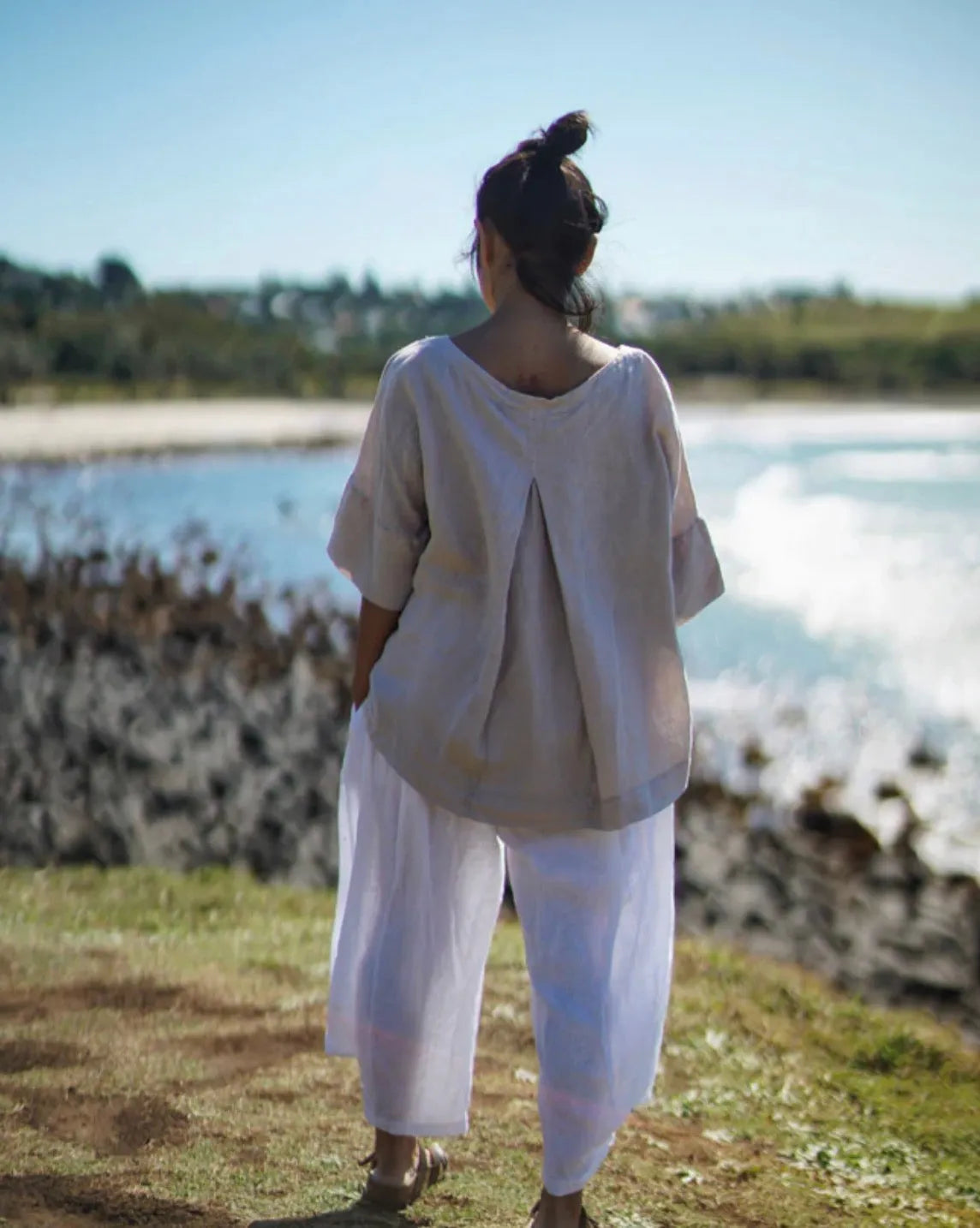 Montaigne Celine Short Sleeved Linen Top - Stay Wild Collective  Shirt