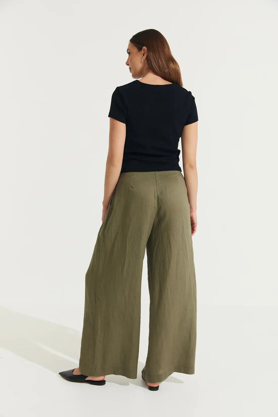 Montaigne Charlotte Pleated Wide Leg Linen Pants - Stay Wild Collective  Pants