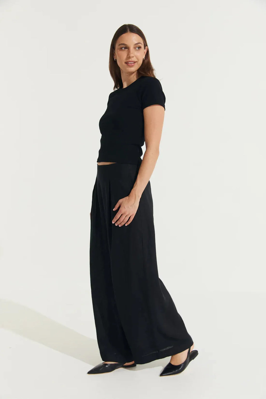 Montaigne Charlotte Pleated Wide Leg Linen Pants - Stay Wild Collective  Pants