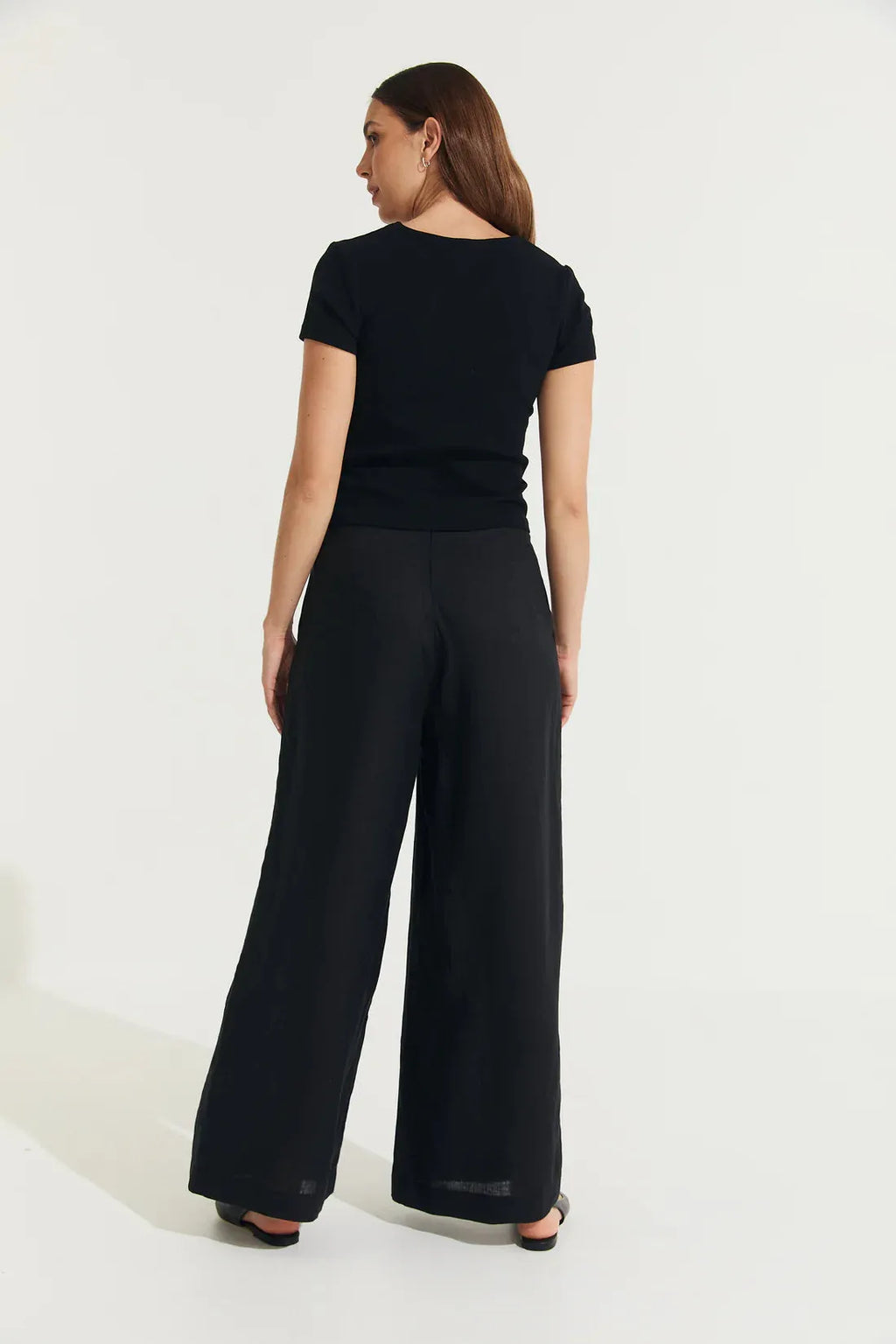 Montaigne Charlotte Pleated Wide Leg Linen Pants - Stay Wild Collective  Pants