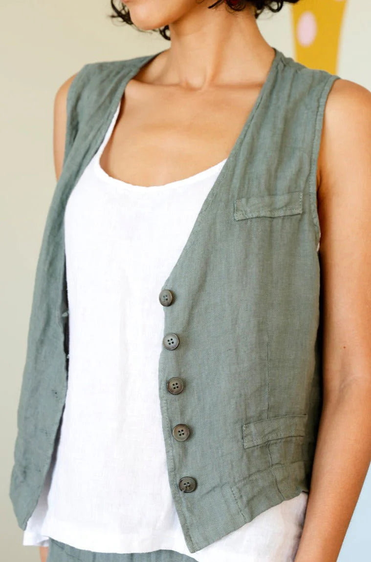   Montaigne Chloe linen vest - Stay Wild Collective  