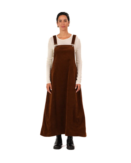  Montaigne Corduroy Cotton Midi Overall Style Dress O/S - Stay Wild Collective  Dress