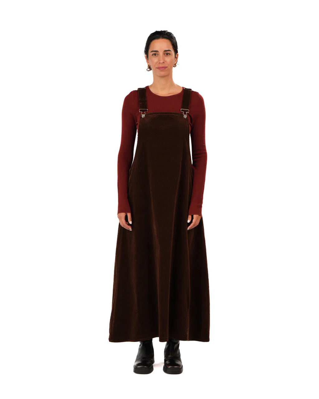  Montaigne Corduroy Cotton Midi Overall Style Dress O/S - Stay Wild Collective  Dress