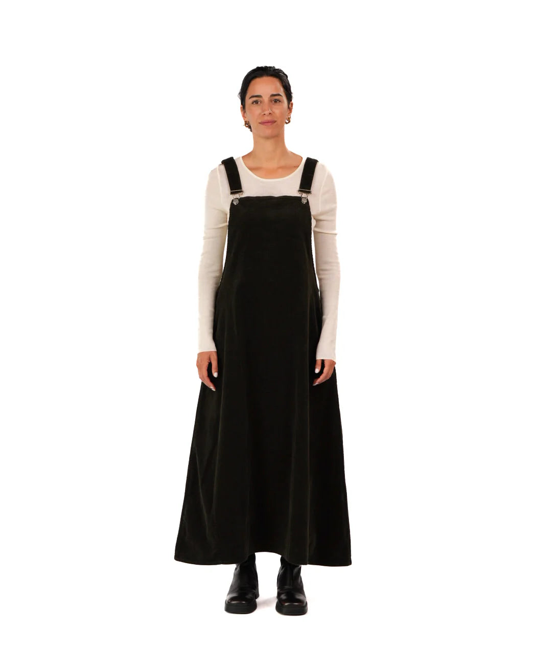  Montaigne Corduroy Cotton Midi Overall Style Dress O/S - Stay Wild Collective  Dress