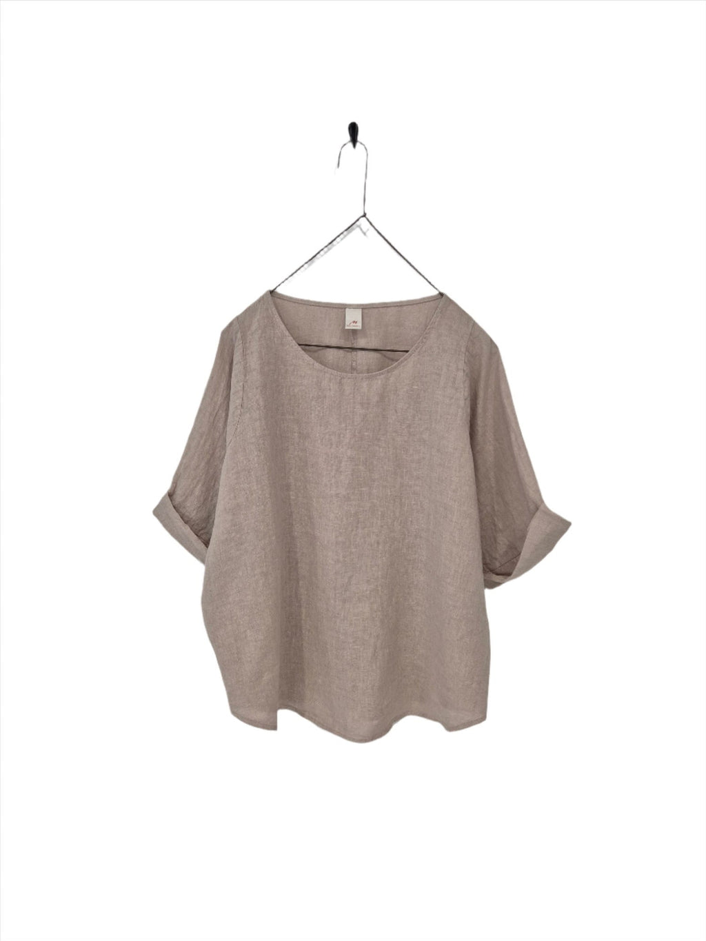 Top  Montaigne Curved Hemline Linen Top Free Size - Stay Wild Collective  