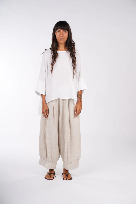 Montaigne Desi Pants in Fine Houndstooth French Linen - Stay Wild Collective  Pants