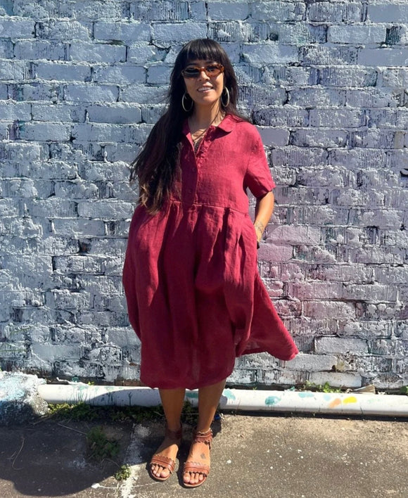 Montaigne Vianne Linen Dress one Size - Stay Wild Collective  Dress