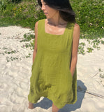 Montaigne Anaïs Linen Pinafore Dress One Size - Stay Wild Collective  Dress
