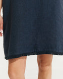 Montaigne Grace Linen Shift Dress with Raw Seam - Stay Wild Collective  Dress