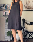 Montaigne Grace Linen Shift Dress with Raw Seam - Stay Wild Collective  Dress