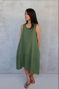 Montaigne Sara Sleeveless Linen Dress - Stay Wild Collective  Dress