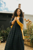 Montaigne Journee French Linen Dress in Blue Tartan - Stay Wild Collective  Dress