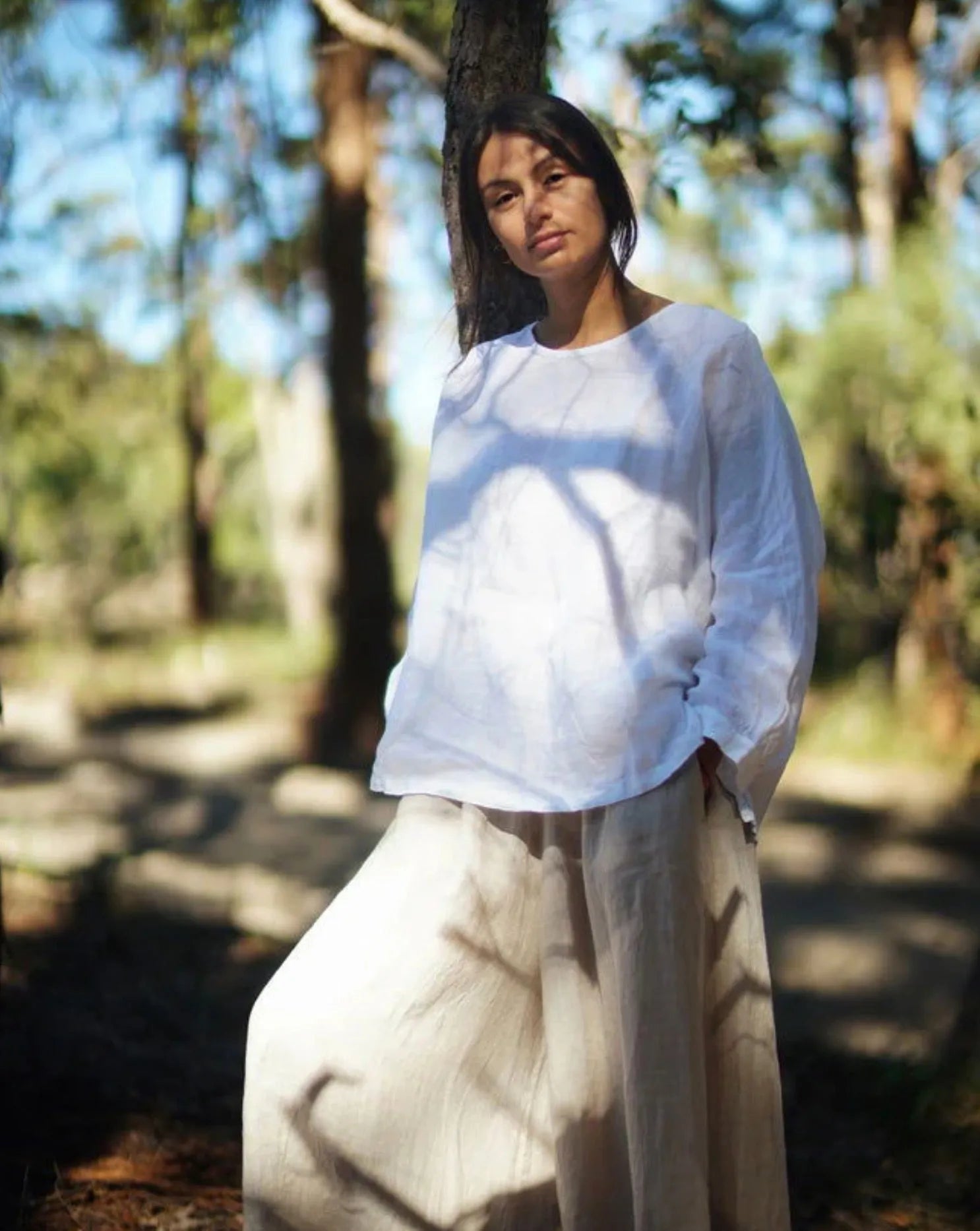 Montaigne Eadie Linen Pant with Gathering Detail - Stay Wild Collective  Pants
