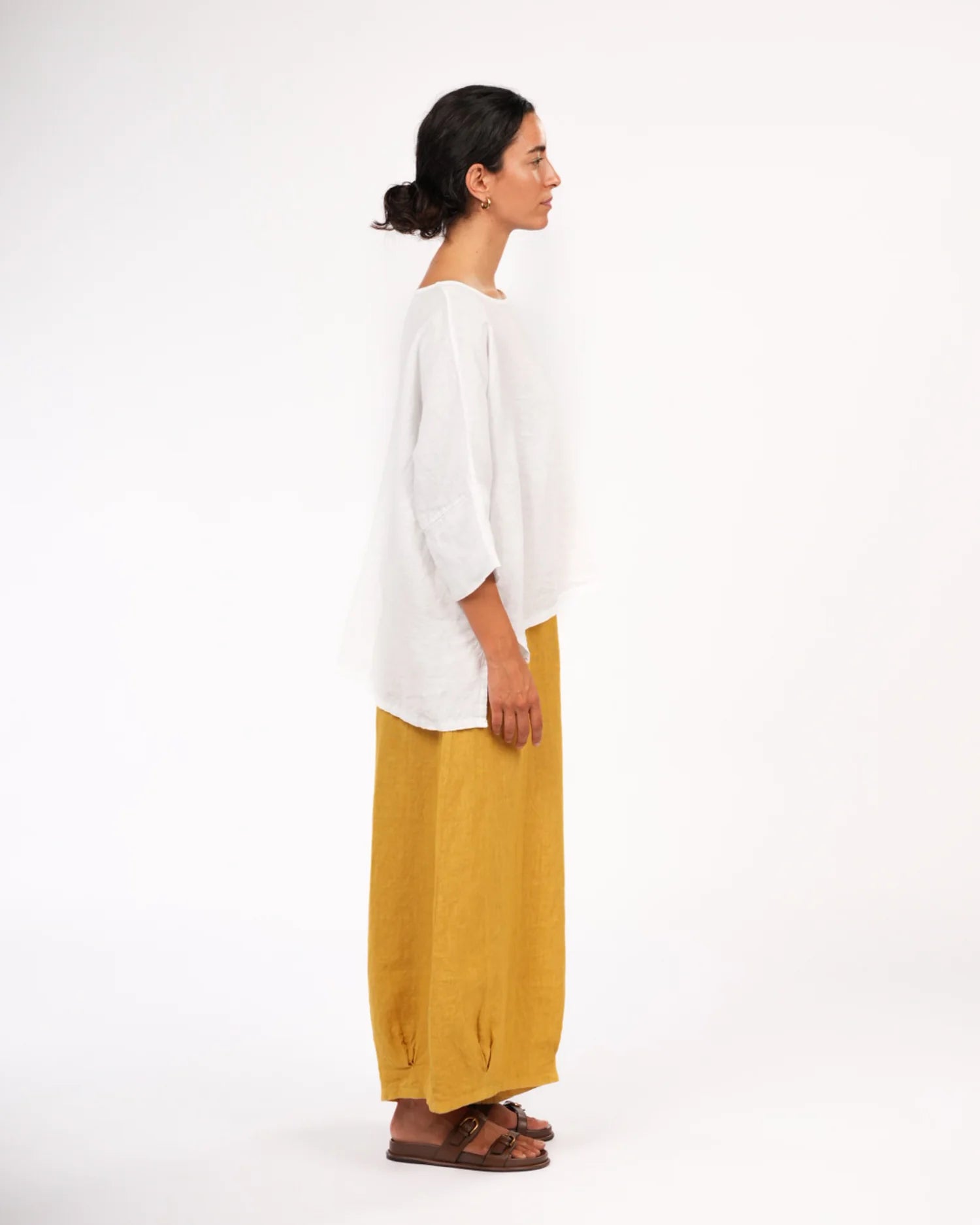 Pants  Montaigne Eadie Linen Pant with Gathering Detail - Stay Wild Collective