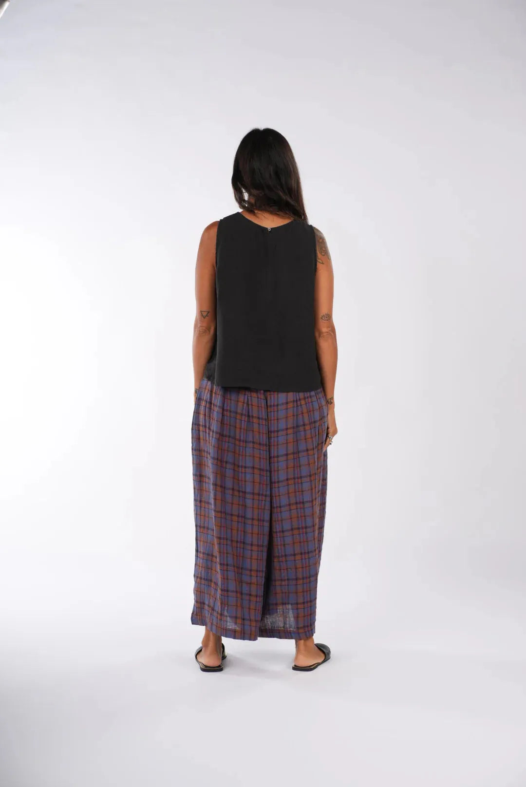 Montaigne French Linen Plaid Pants - Stay Wild Collective  Pants