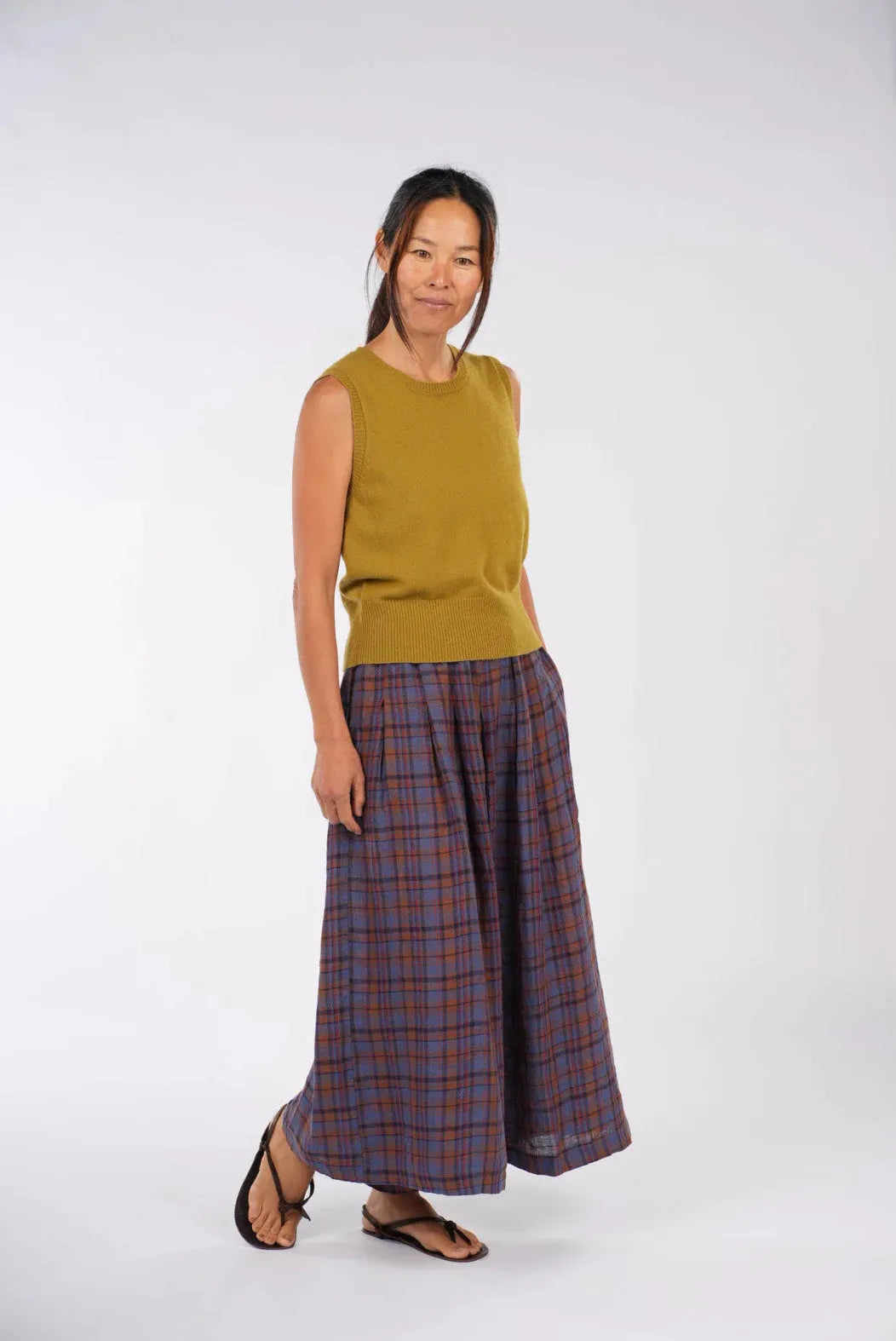 Montaigne French Linen Plaid Pants - Stay Wild Collective  Pants