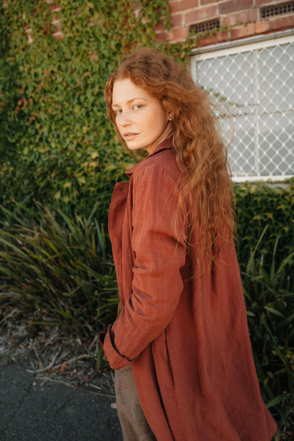  Montaigne French linen button through Peter Pan collar coat - Stay Wild Collective  