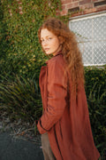  Montaigne French linen button through Peter Pan collar coat - Stay Wild Collective  