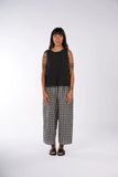 Montaigne French linen pants navy check - Stay Wild Collective  