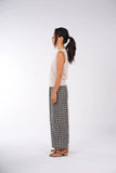 Montaigne French linen pants navy check - Stay Wild Collective  