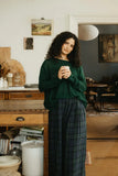 Montaigne Freya French Linen Pants in Blue Tartan - Stay Wild Collective  Pants