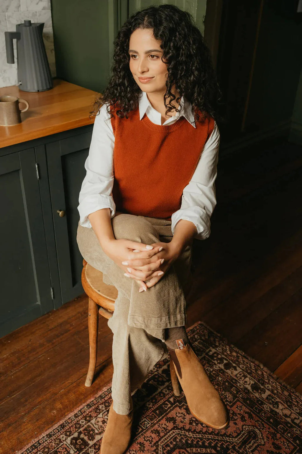 Montaigne Gigi 100% New Zealand Lambswool Vest - Stay Wild Collective  Tops