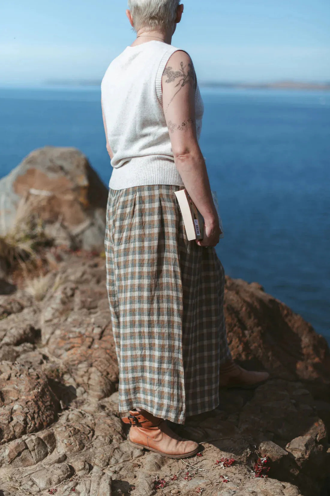Montaigne Ingride French Linen Check Culottes - Stay Wild Collective  Pants